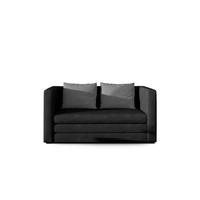 Schlafsofa Neva Grau/Schwarz B: 132 cm - Schwarz/Grau, Design, Textil (132/62/70cm) - MID.YOU