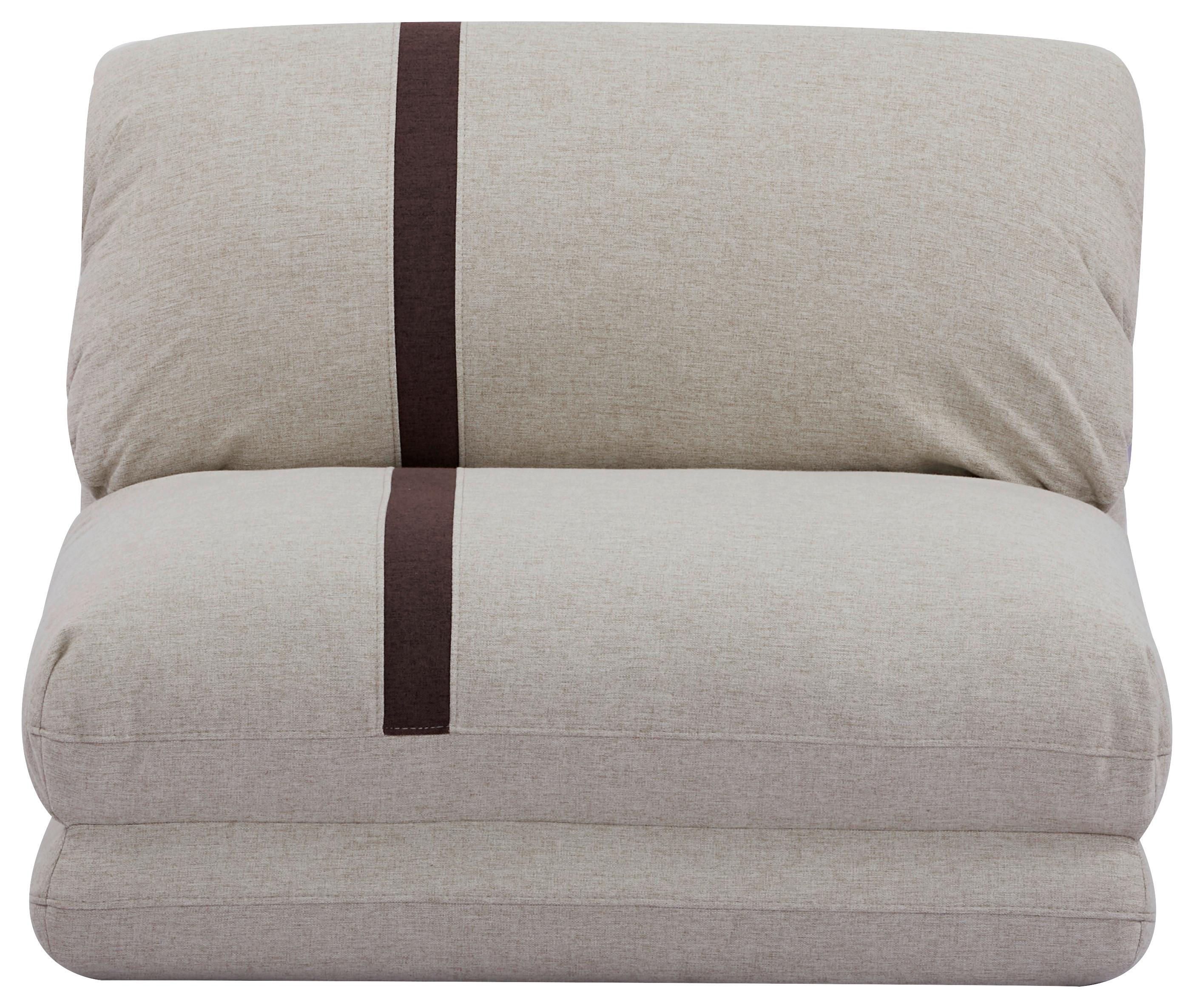 Schlafsessel Alma - Dunkelbraun/Beige, Design, Textil (78/58/82cm) - Livetastic