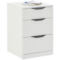 Kommode Rimini Mit 3 Laden Weiß, B: 40 cm - Weiß, Trend, Holzwerkstoff/Kunststoff (40/60,1/40cm)