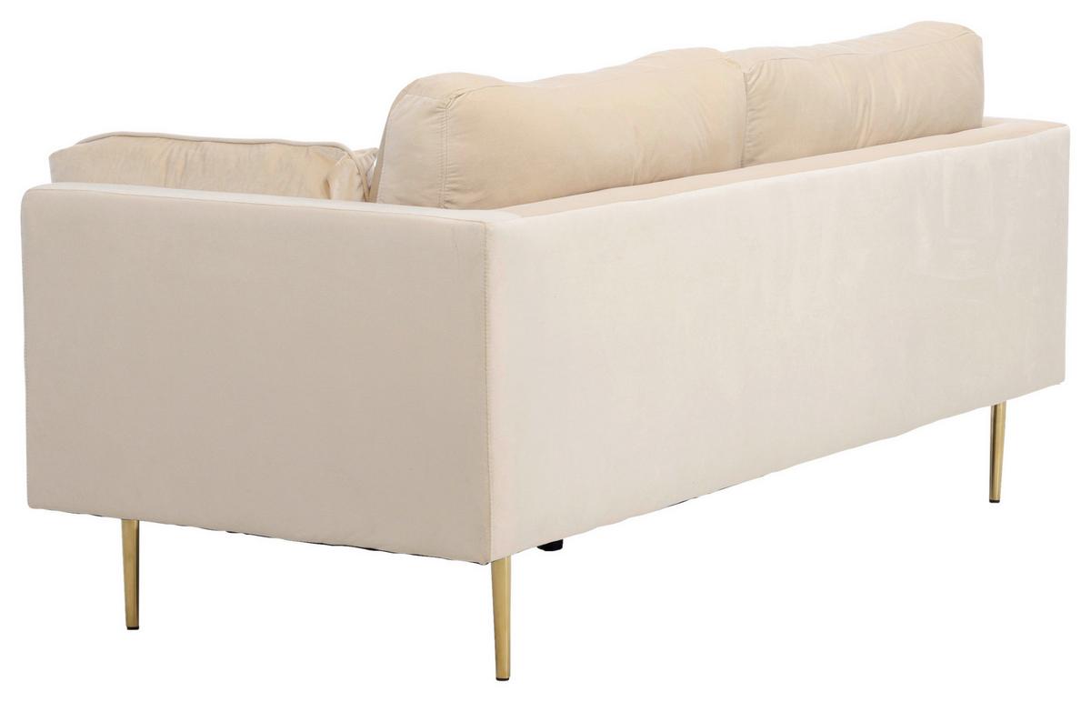 2-sitzer-sofa Boom - Beige/Goldfarben, Design, Textil/Metall (203/84/90cm) - Livetastic