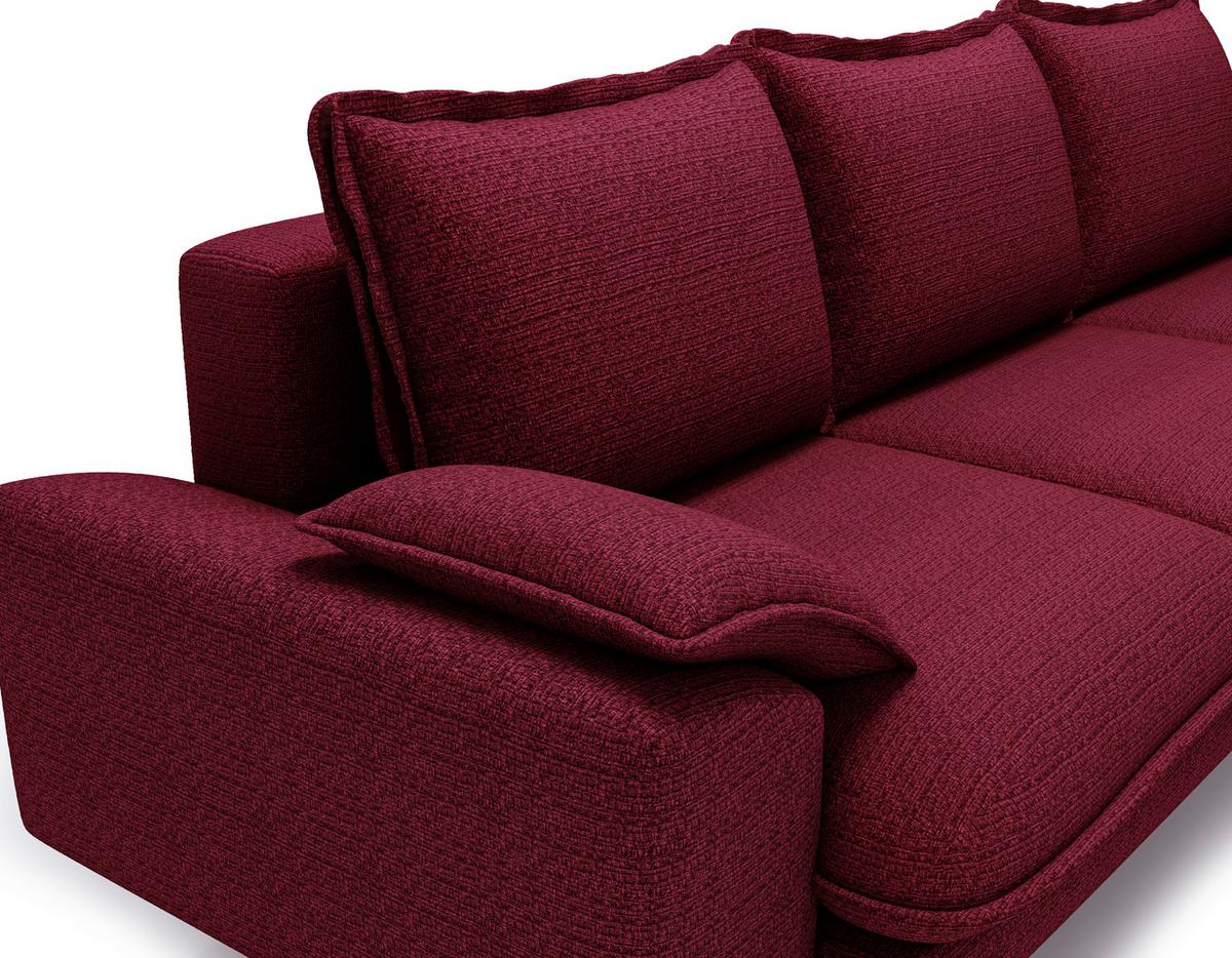 Sierra 3 Bordeaux B: 267 Cm - Bordeaux/Schwarz, Design, Textil (267/92/97cm) - Livetastic