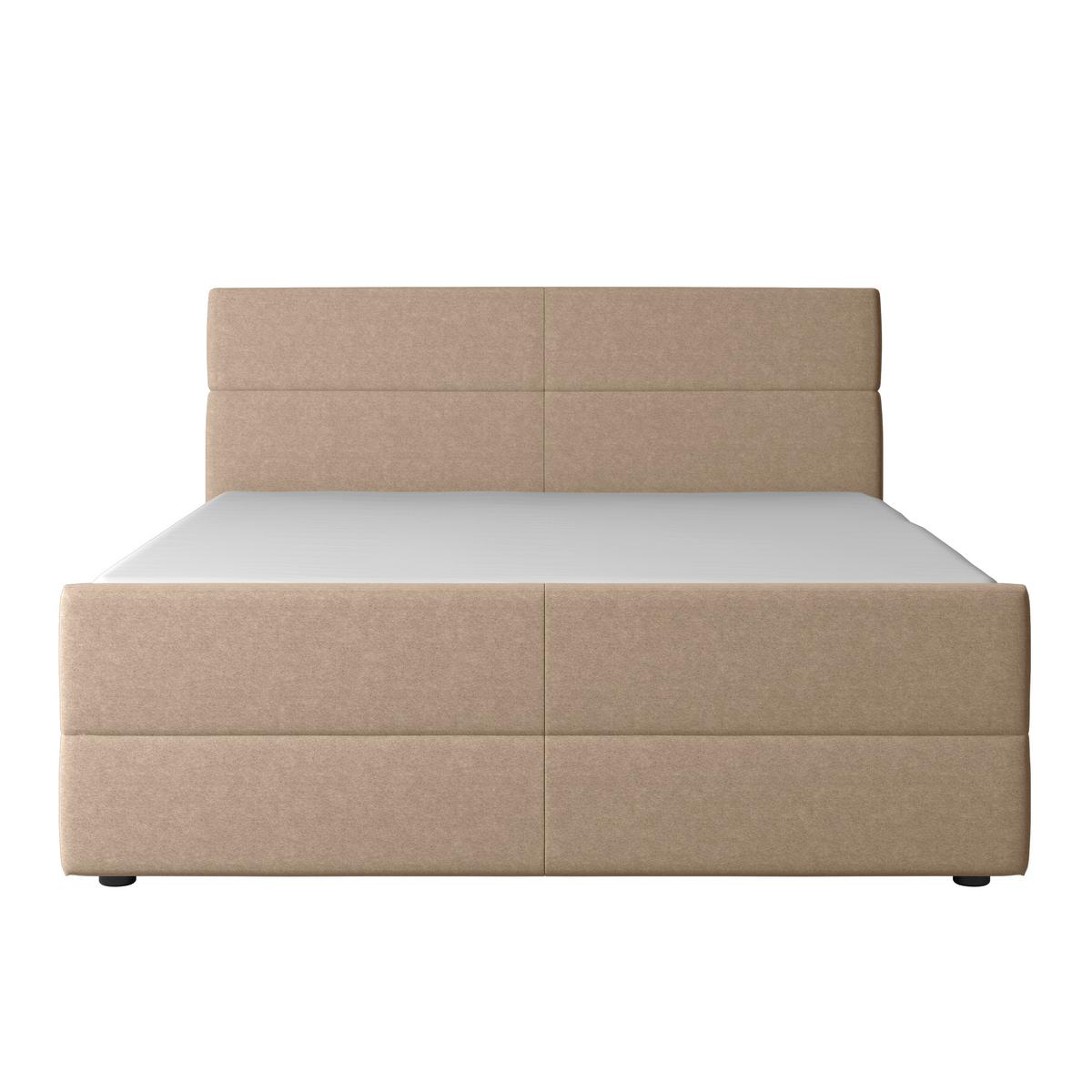 Boxspringbett mit Bettkasten Verona 180x200 cm Naturfarben - Schwarz/Naturfarben, MODERN, Karton/Holzwerkstoff (180/200cm) - MID.YOU