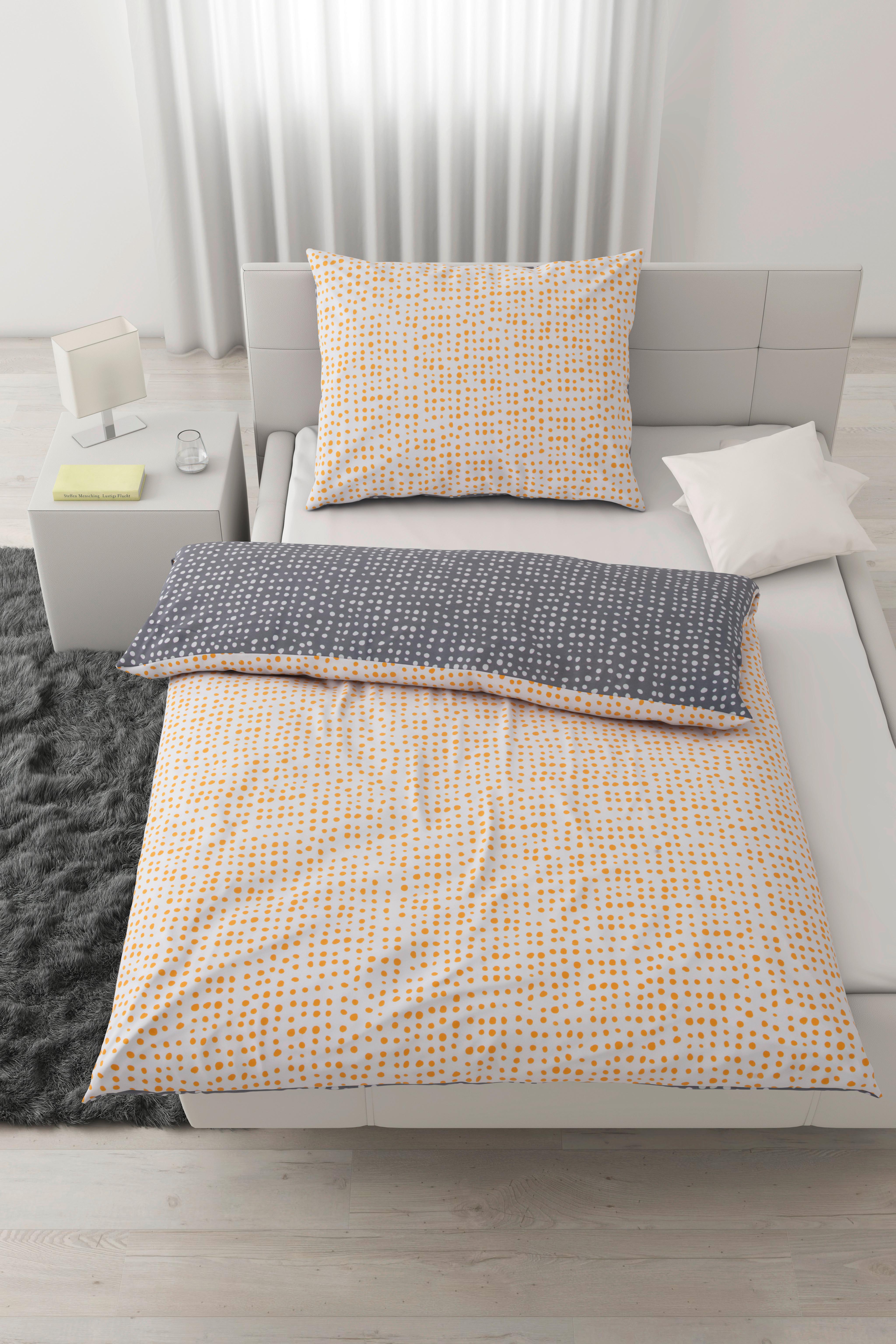 Oboustranné povlečení Luise Wende, 70/90 140/200cm - šedá/bílá, Moderní, textil (140/200cm) - Modern Living