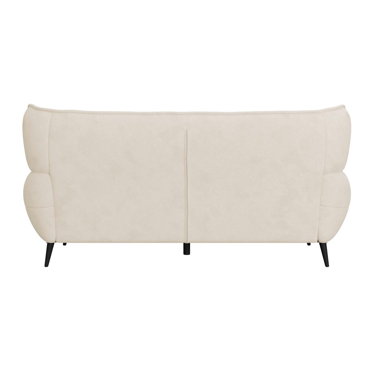 Třímístná pohovka PESCARA, béžová - černá/béžová, Moderní, textil (221/105/98cm)