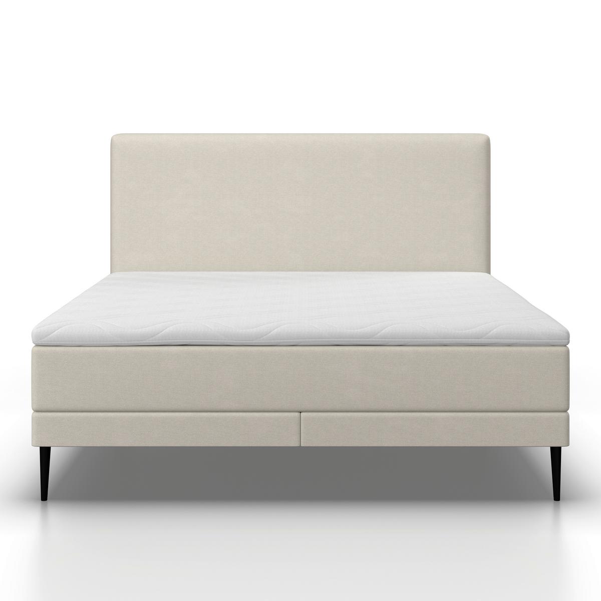 Boxspringová postel NEVADA 160x200, béžová - černá/béžová, Moderní, kov/dřevo (160/200cm) - Bessagi