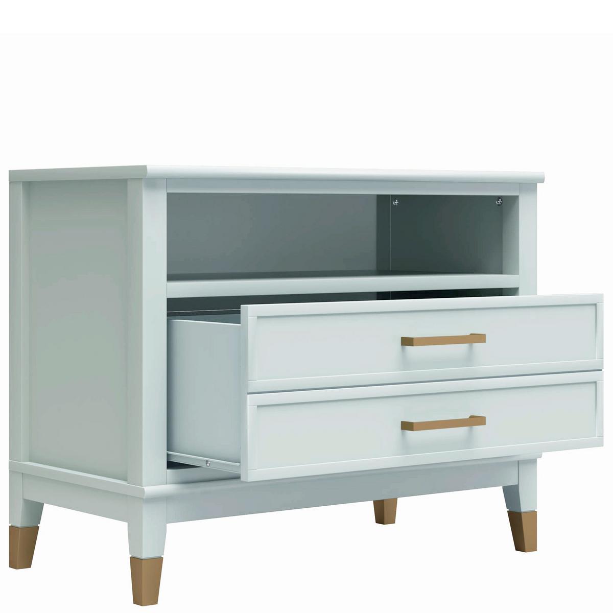 Nachttisch Westerleigh, Grün B: 76 Cm - Grün, Design, Holzwerkstoff/Metall (76/61/40cm) - MID.YOU