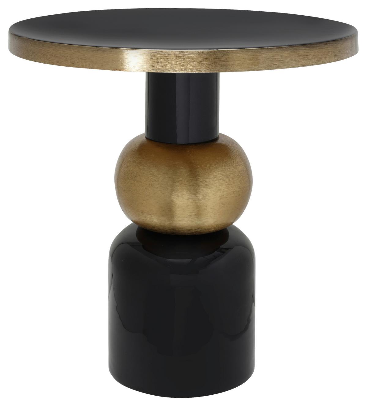 ODKLÁDACÍ STOLEK ART DECO - černá/barvy zlata, Design, kov (51/53cm) - MID.YOU