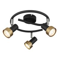 Strahler 57917-3g - Chromfarben/Goldfarben, KONVENTIONELL, Metall (25/13,3cm) - Globo
