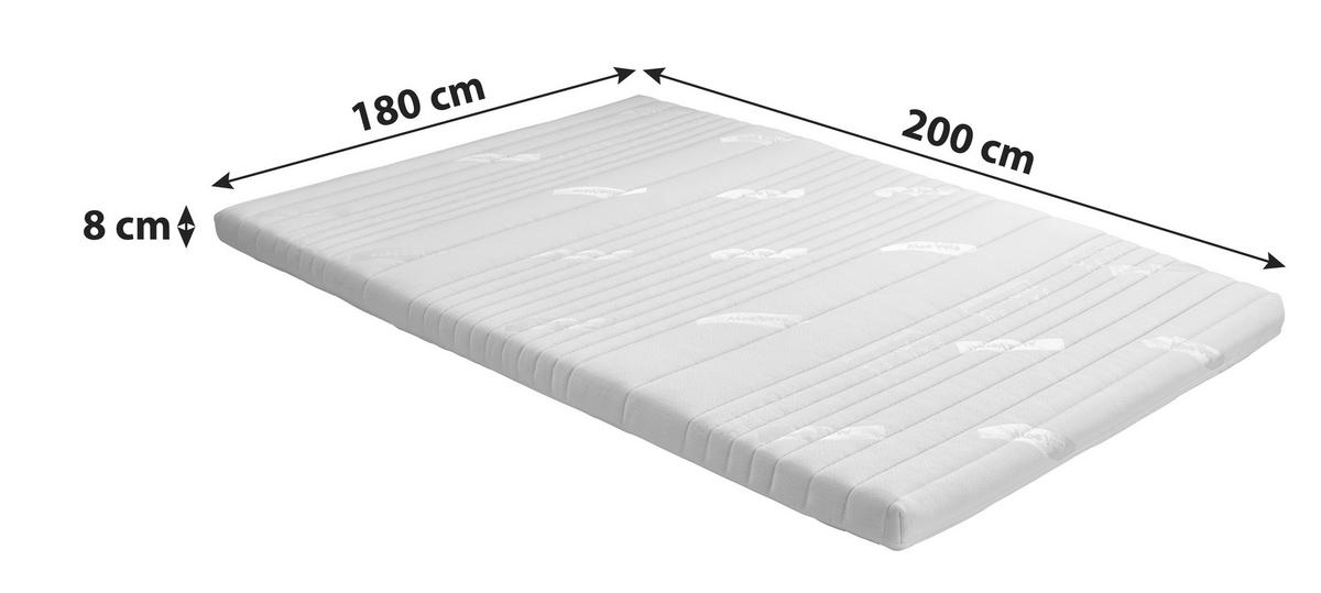 Vrchní matrace "Gelfeel" 180x200 cm, V: 6cm - bílá, Basics, textil (180/200cm) - Primatex