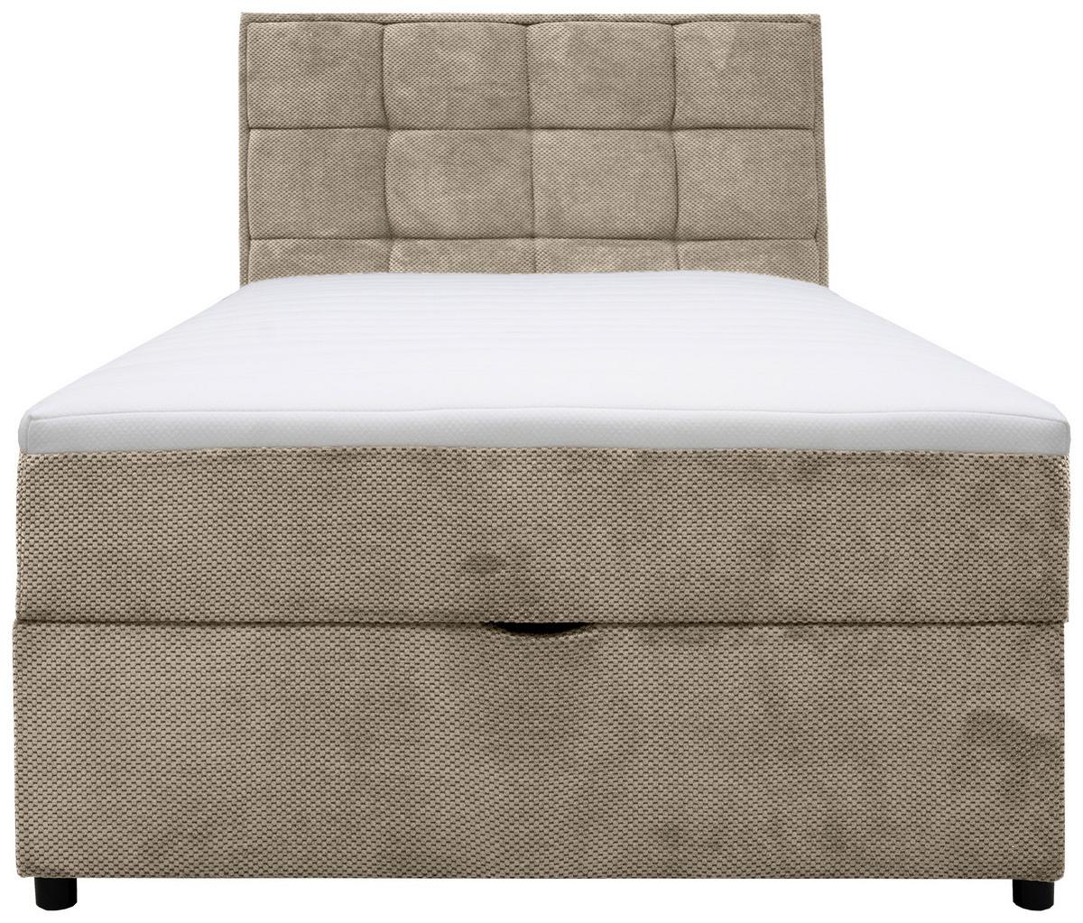 Boxbett Mit Bettkasten Catania 140x200 Cm Creme - Creme, MODERN, Holz/Holzwerkstoff (140/200cm) - MID.YOU