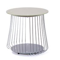 Couchtisch Rivoli Silberfarben - Silberfarben, Basics, Glas/Metall (50/50/50cm) - MID.YOU