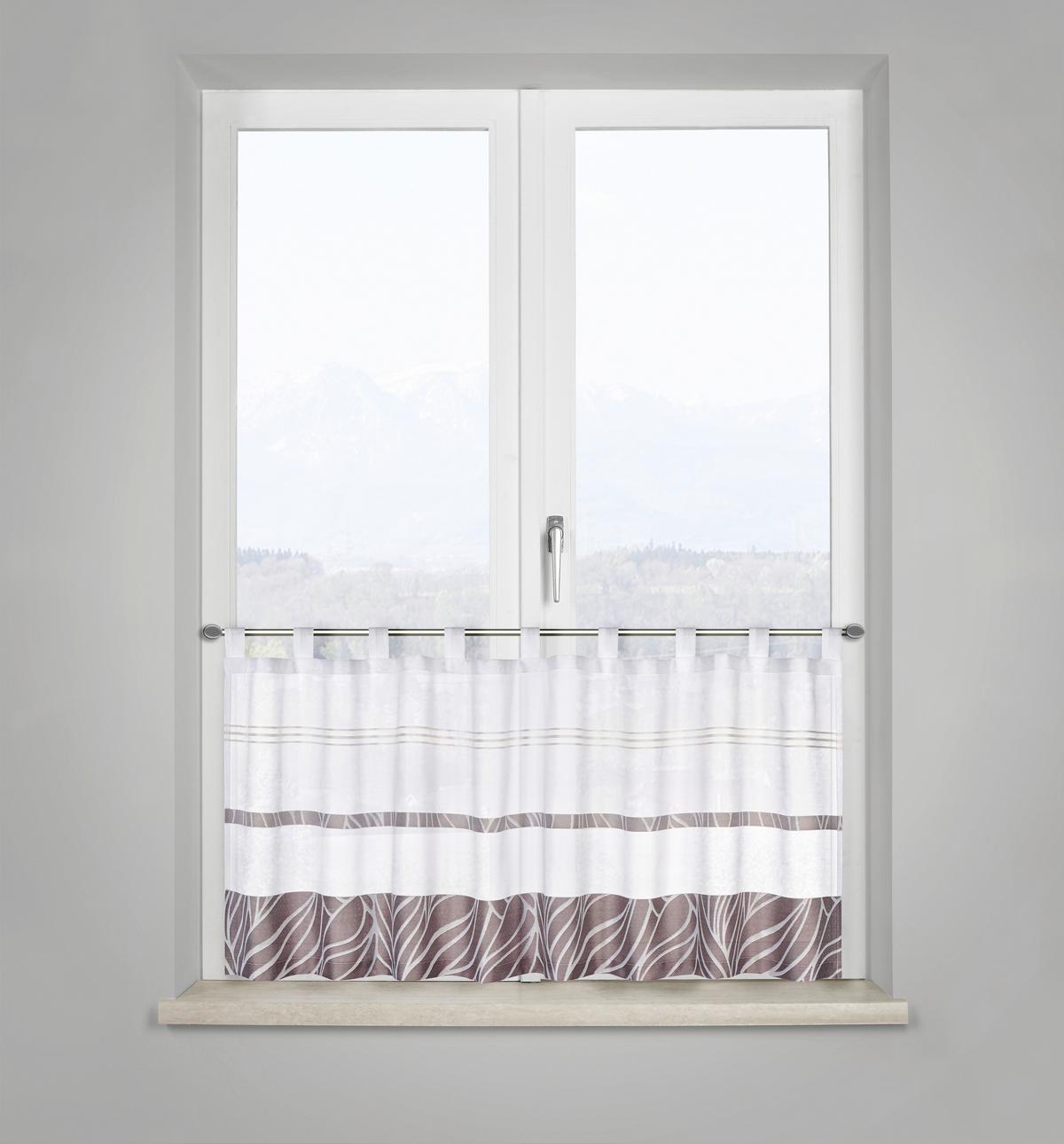ZÁCLONA KRÁTKÁ Anita, 50/145cm, šedá - šedá, Konvenční, textil (50/145cm) - Modern Living