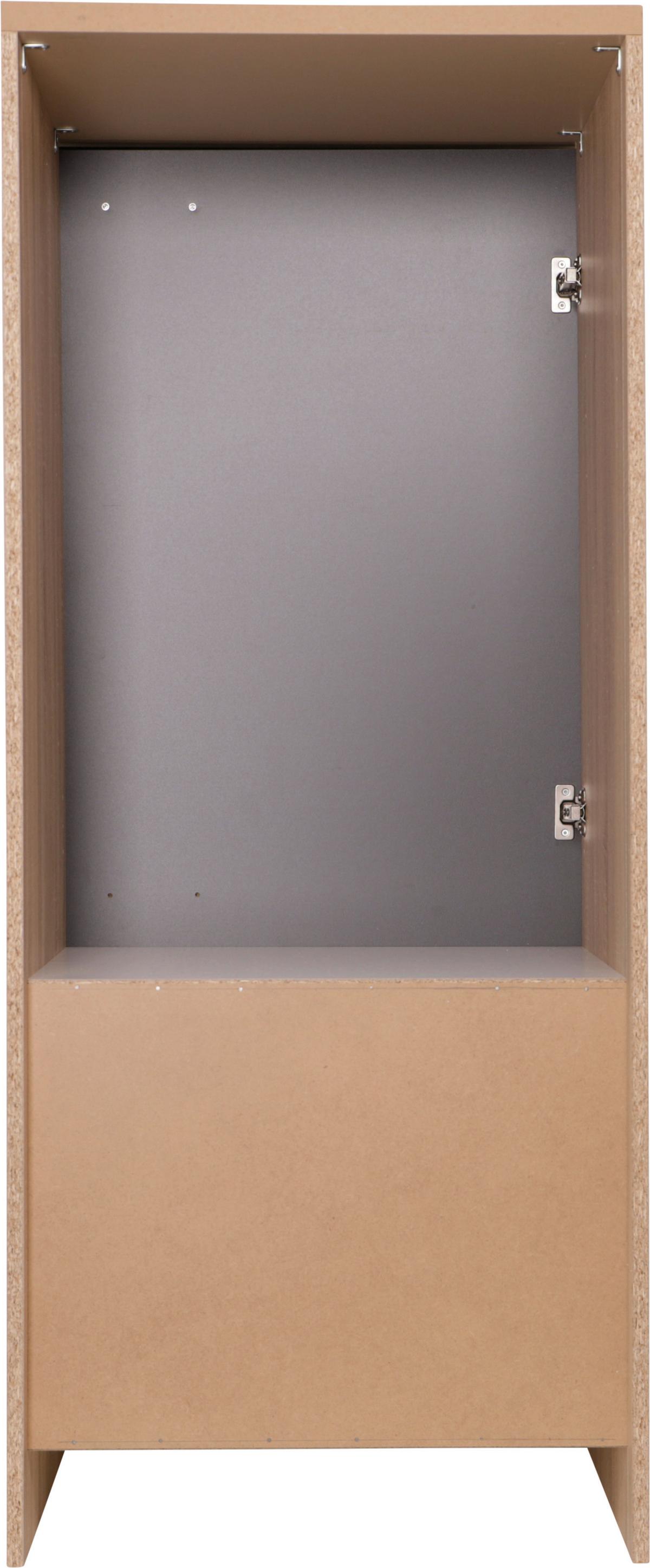 Geräteumbauschrank Merle Grau, Eiche Dekor B:60cm - Eichefarben/Grau, Basics, Holzwerkstoff (60/144,8/60cm) - Respekta