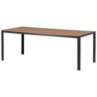 GARTENTISCH BREAK - Schwarz/Naturfarben, KONVENTIONELL, Holz/Metall (205/90/75cm) - Gardenson