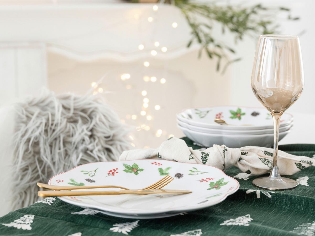 Tafelservice 8 -teilig. Porzellan, Multicolor/Weiß - Multicolor/Weiß, Basics, Keramik - Creatable