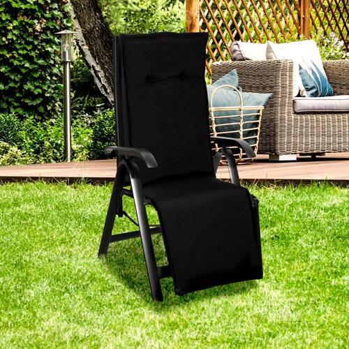 Auflage Trabazon 170x46x8cm Anthrazit - Anthrazit, Basics, Textil (170/46/8cm) - Gardenson