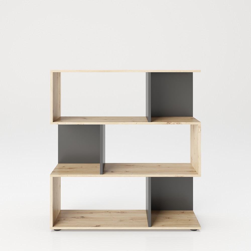 Regal Shelfy - Eiche Artisan/Grau, MODERN, Holzwerkstoff (103/110/36cm) - MID.YOU