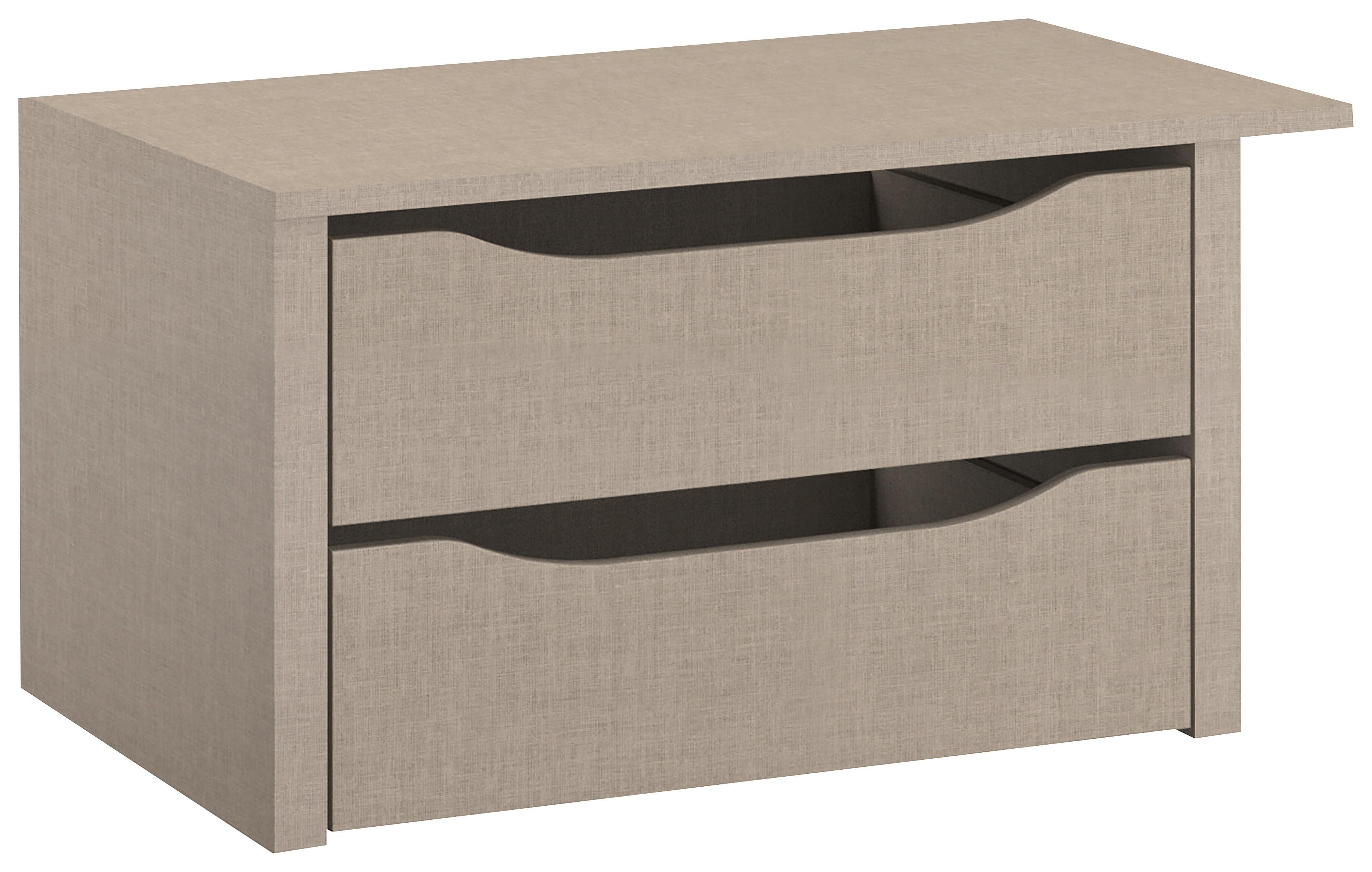 Schubkasteneinsatz Miami B: 66 cm, Grau, Mit 2 Laden