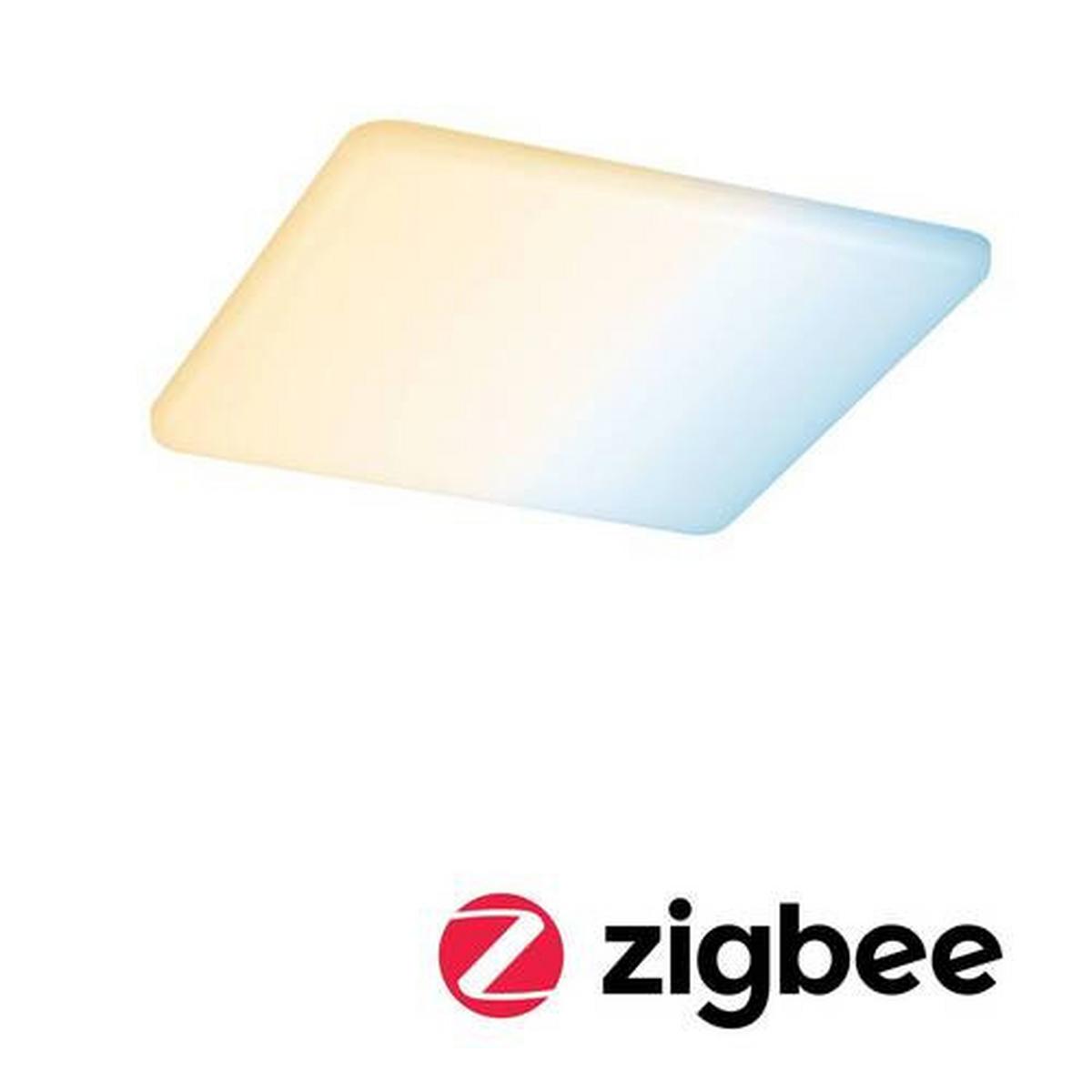 LED-Paneel L: 18,5 cm dimmbar - Weiß, Design, Kunststoff (18,5/18,5cm) - Paulmann
