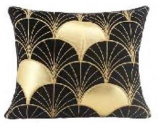 Dekorační Polštář Orient, 45/45cm - černá/barvy zlata, Design, textil (45/45cm)