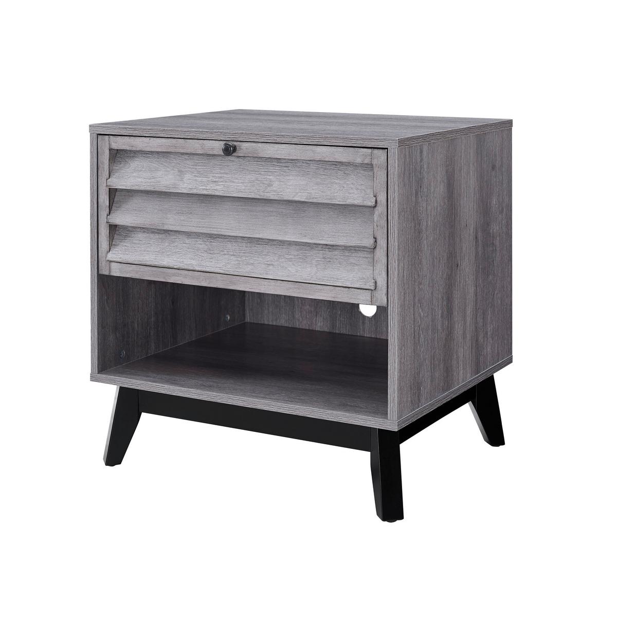 Beistelltisch Vaughn Eiche Grau Dekor B: 60 Cm - Eiche grau/Schwarz, Design, Holz/Holzwerkstoff (60/50/61cm) - MID.YOU