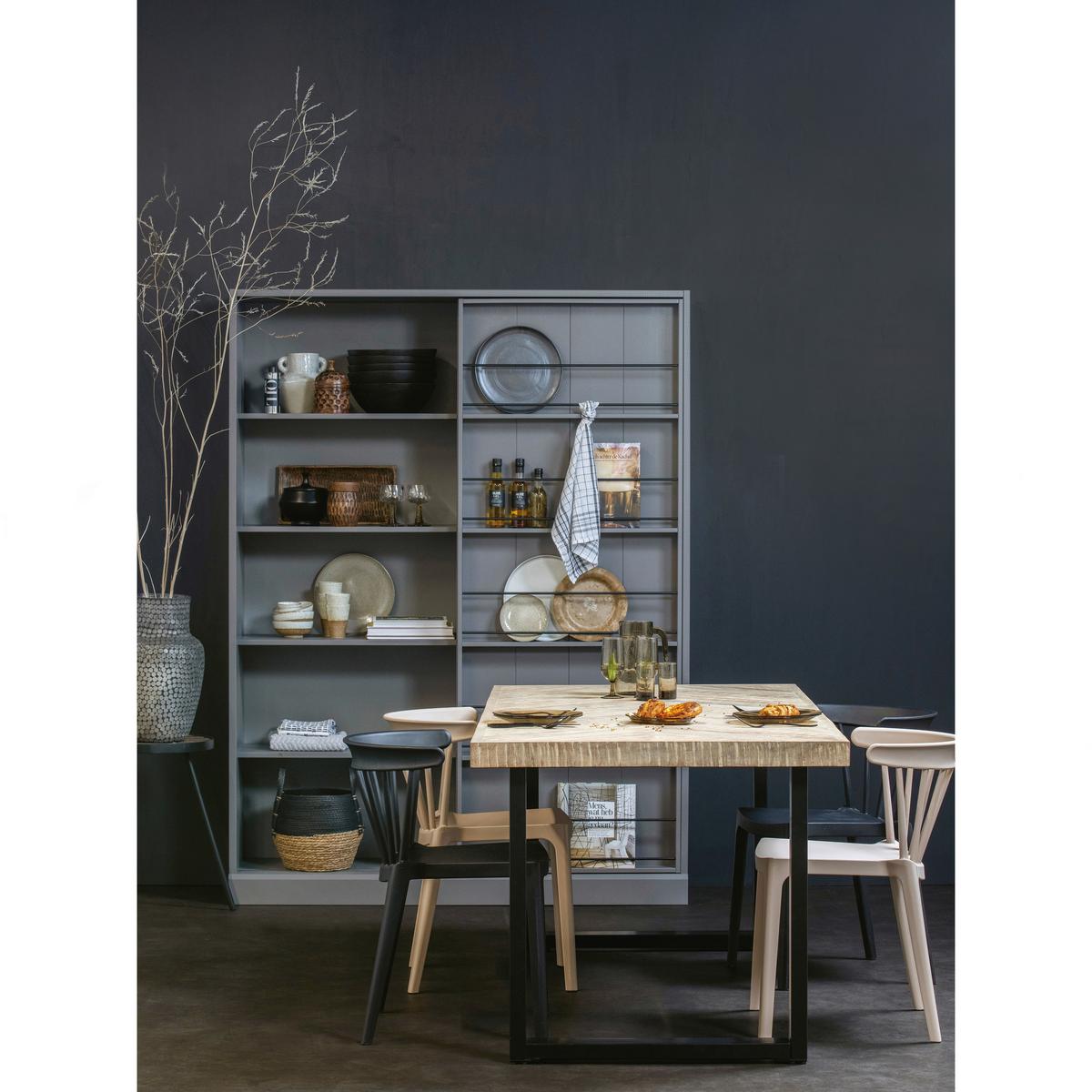 Esstisch Tablo Eichefarben B: 200 cm - Eichefarben/Schwarz, Design, Holz/Metall (200/90/75cm) - Livetastic