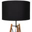 Stojací Lampa Goa - černá/hnědá, Moderní, dřevo/textil (60/156cm) - Modern Living