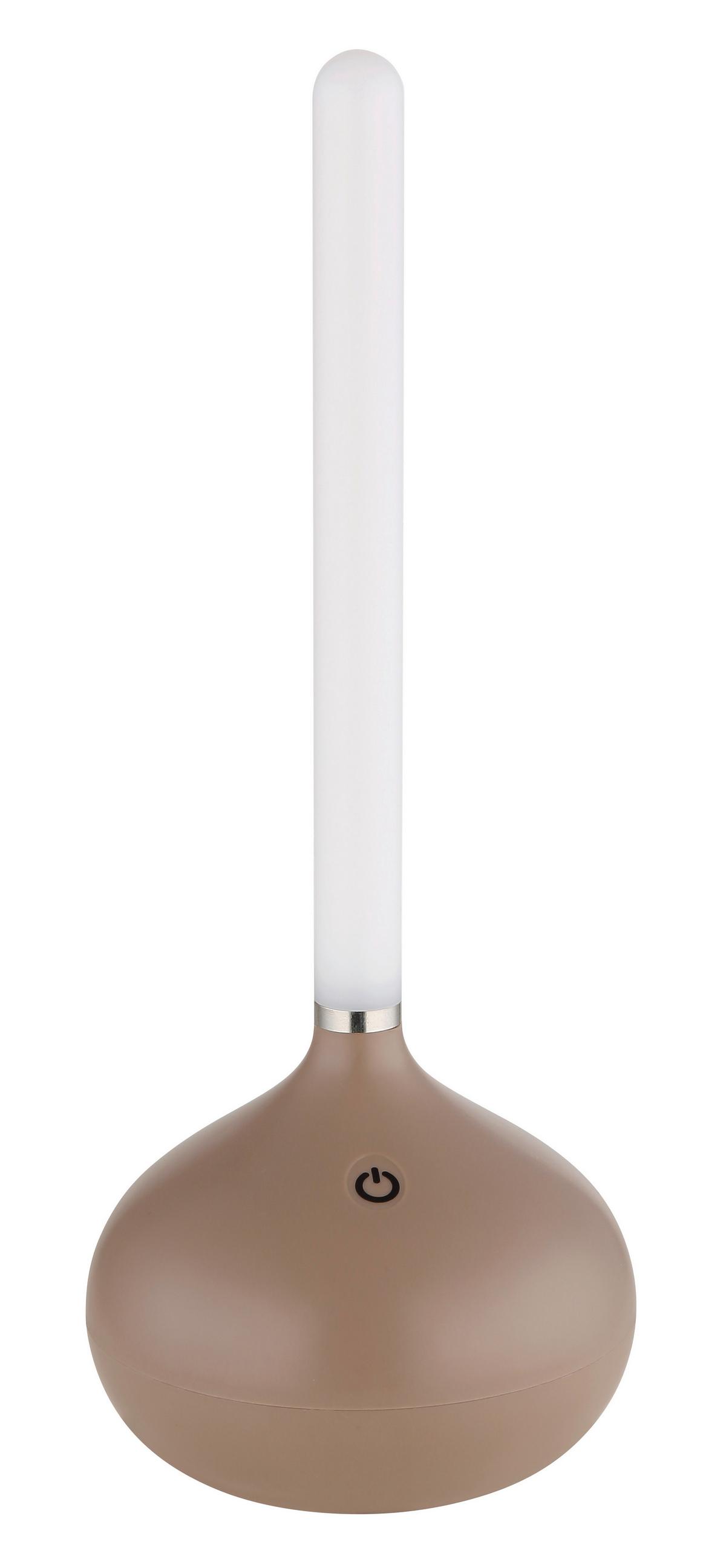 Akku-Tischleuchte 28067ch Turner - Champagner/Opal, Design, Kunststoff (9,6/24,3cm) - Globo