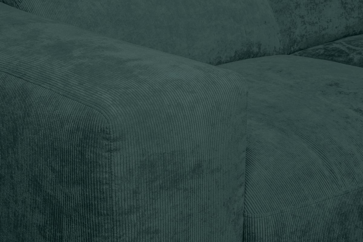 Ecksofa Hannah Grün 343x170 cm - Schwarz/Grün, Design, Textil (343/170cm) - MID.YOU