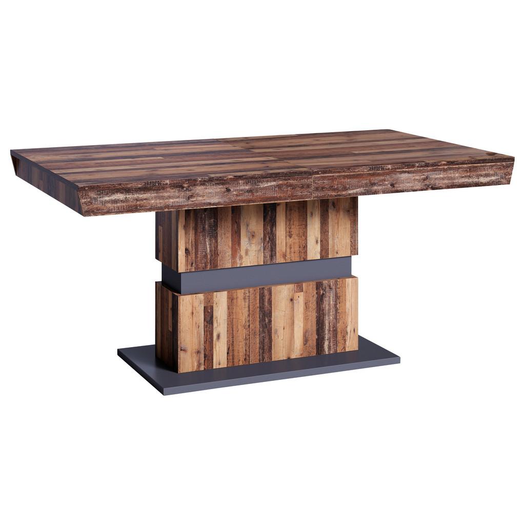 Esstisch ausziehbar Matthew 160-215x90 cm Braun/Anthrazit