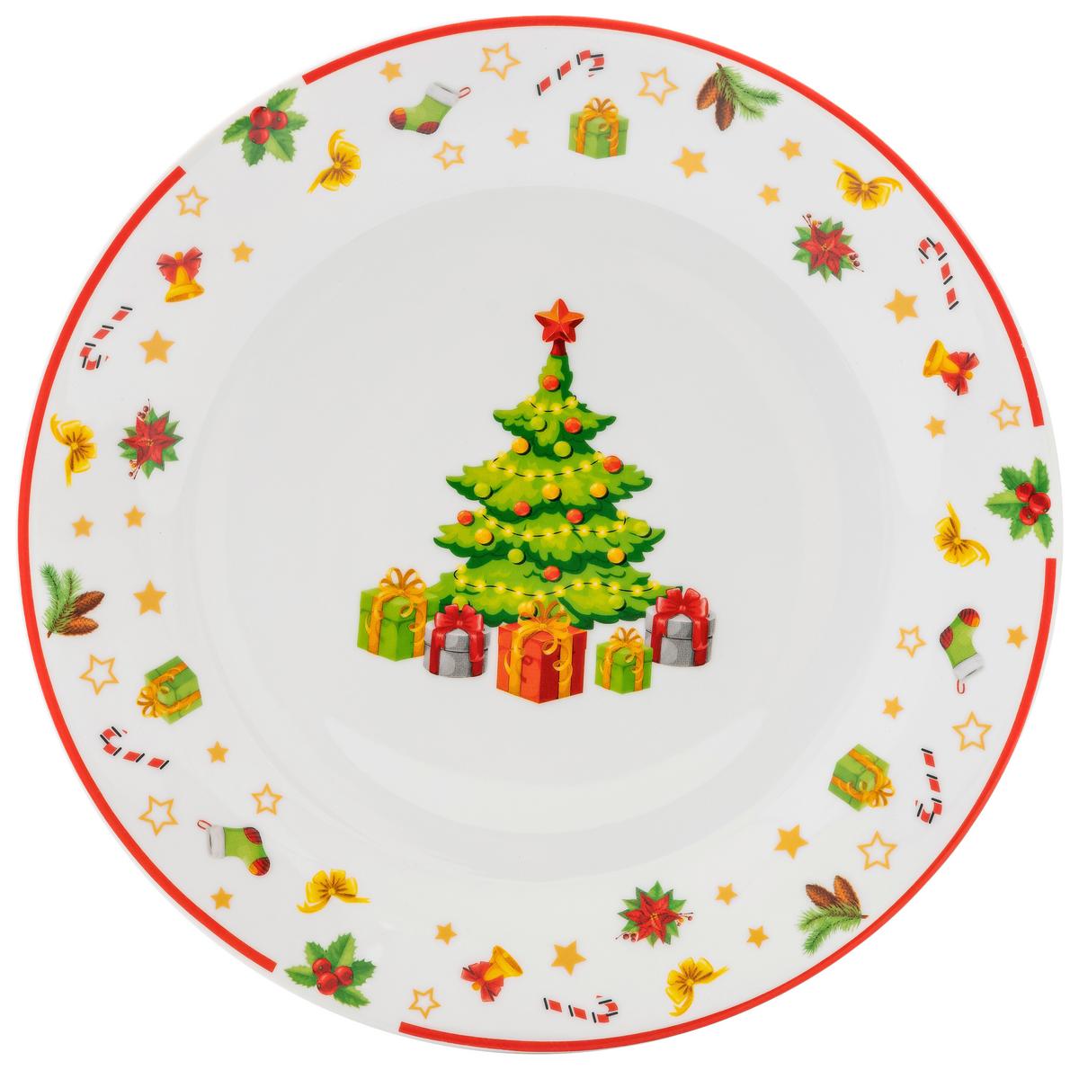 Lapostányér Doro - piros/fehér, Design, kerámia (26,7/2,5cm) - Luca Bessoni