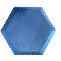 čalouněný panel 2ks, 36x34cm hexagon, tmavě modrá - tmavě modrá, Basics, textil (36/34/4cm) - MID.YOU