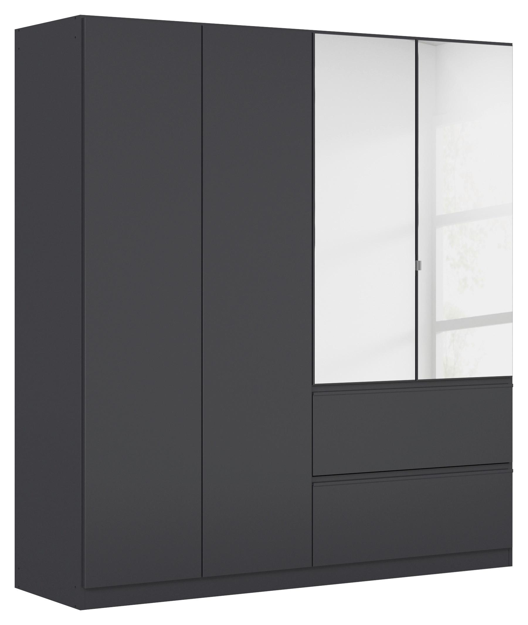 Drehtürenschrank Costa Grau B: 181 cm - Grau, MODERN, Holzwerkstoff (181/197/54cm) - Rauch Möbel