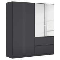 Drehtürenschrank Costa Grau B: 181 cm - Grau, MODERN, Holzwerkstoff (181/197/54cm) - Rauch Möbel