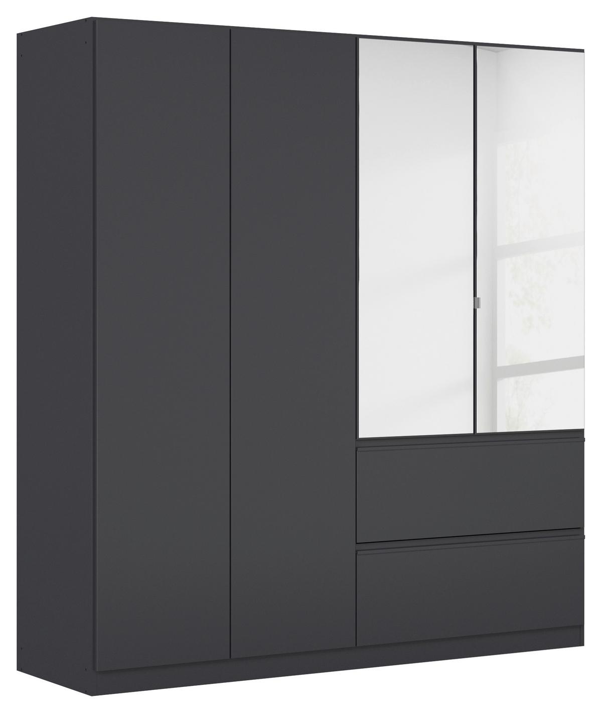 Drehtürenschrank Costa Grau B: 181 cm - Grau, MODERN, Holzwerkstoff (181/197/54cm) - Rauch Möbel