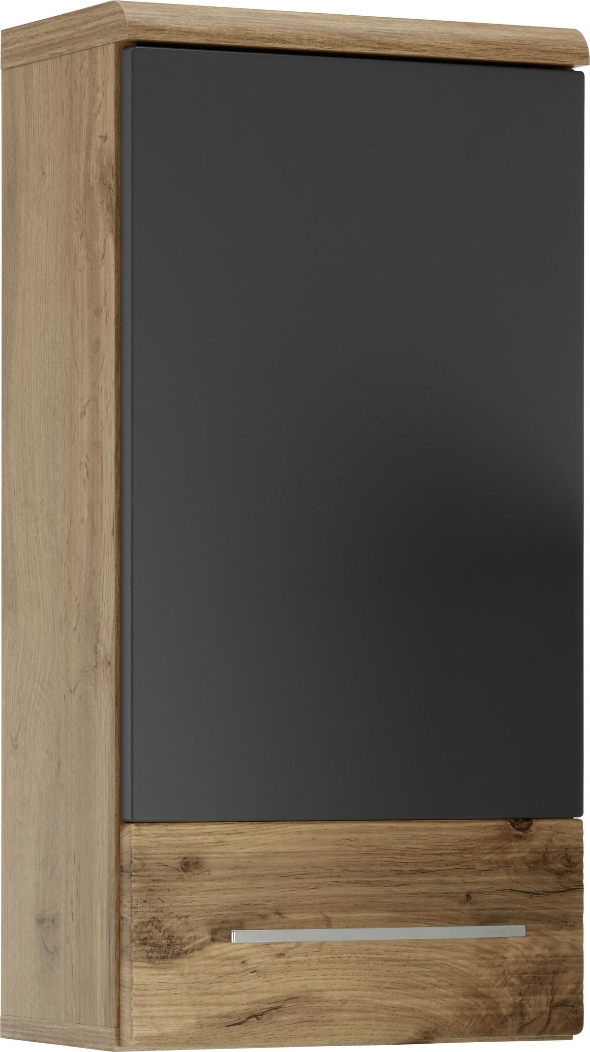 HORNÁ SKRINKA FLOAT - farba duba/antracitová, Modern, kov/kompozitné drevo (35/70/21cm) - Premium Living