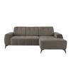 Ecksofa mit USB Anschluss Sano, Graubraun,s: 258x180 cm - Graubraun/Schwarz, MODERN, Textil (258/180cm) - Livetastic