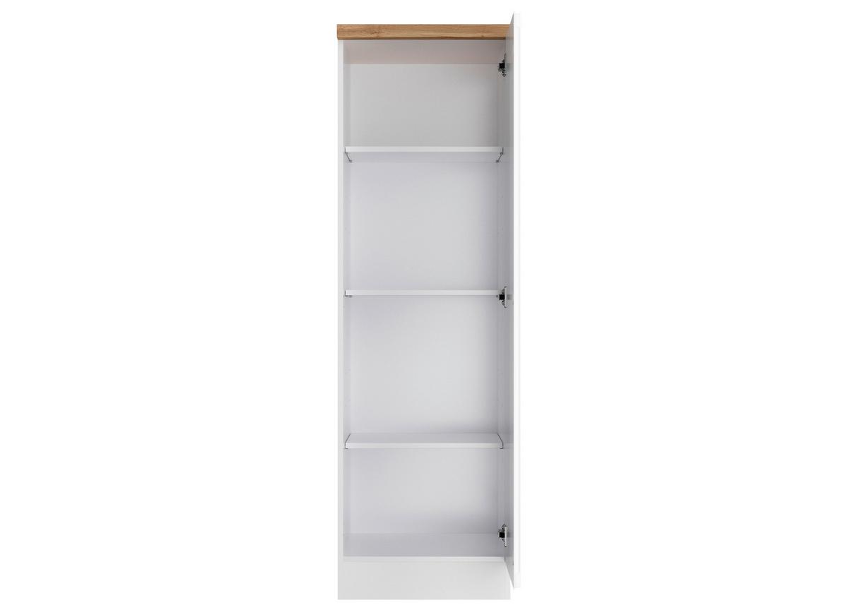 Apothekenschrank Monza B: 50 Cm Weiß/eiche Dekor - Weiß Hochglanz/Eiche Wotan, LIFESTYLE, Holzwerkstoff (50/166/60cm) - Held