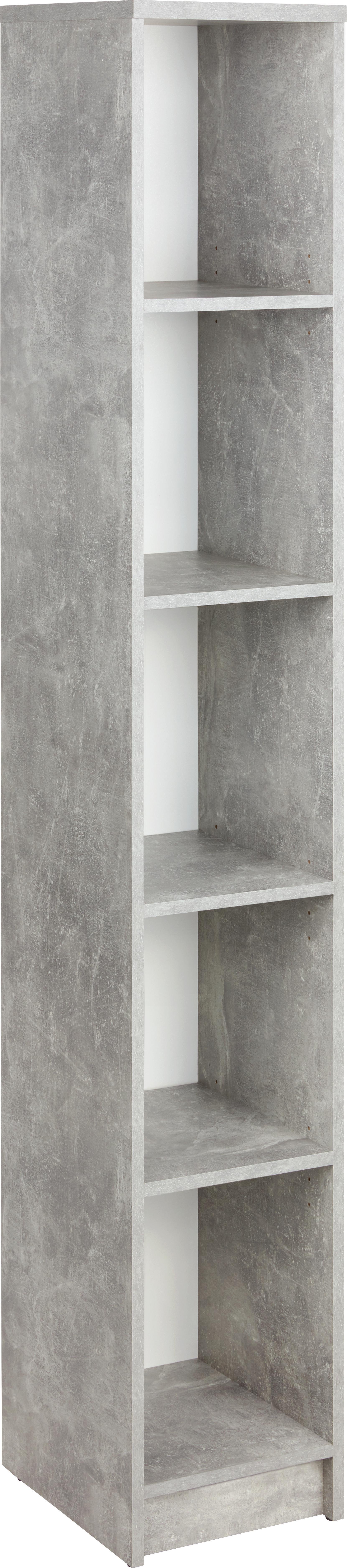 Hohes offenes Regal in Betonoptik Hohes Regal aus Kunststoff