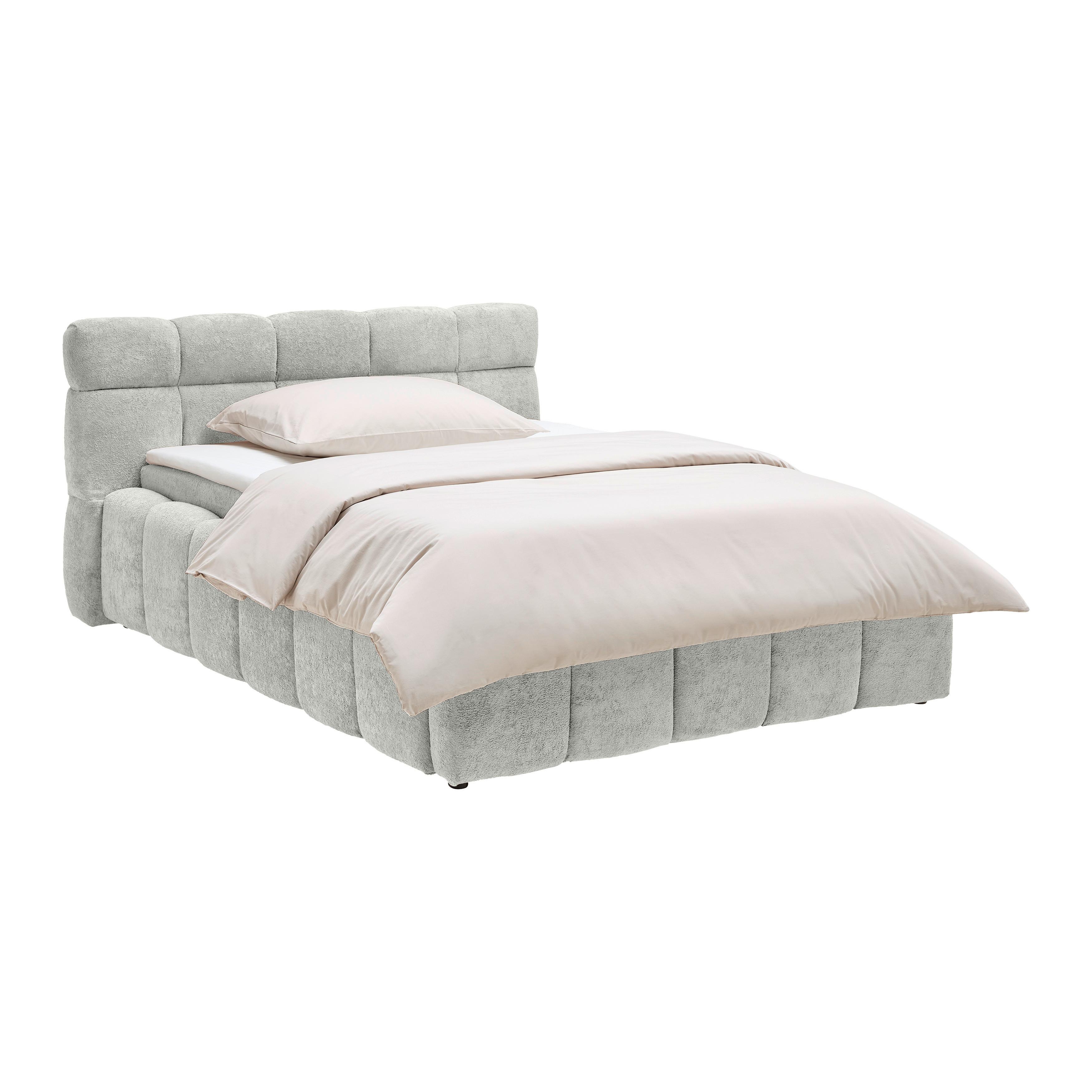 Čalúnená posteľ MONTE 120x200, sivohnedá - čierna/taupe, Konventionell, textil/plast (120/200cm) - Based