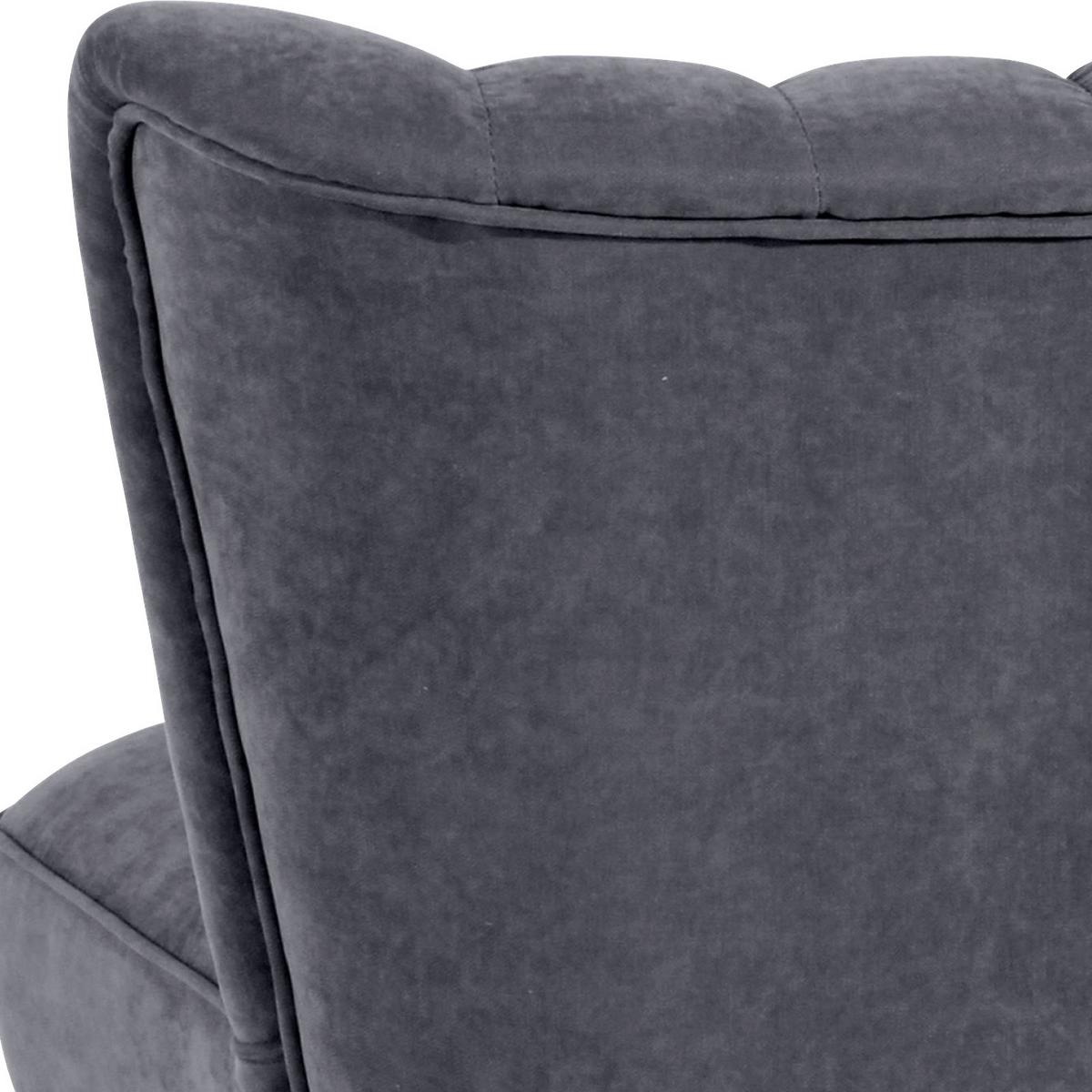 Polsterstuhl Alessandro Anthrazit Holz-Beine - Anthrazit/Buchefarben, Design, Textil (70/80/66cm) - Max Winzer