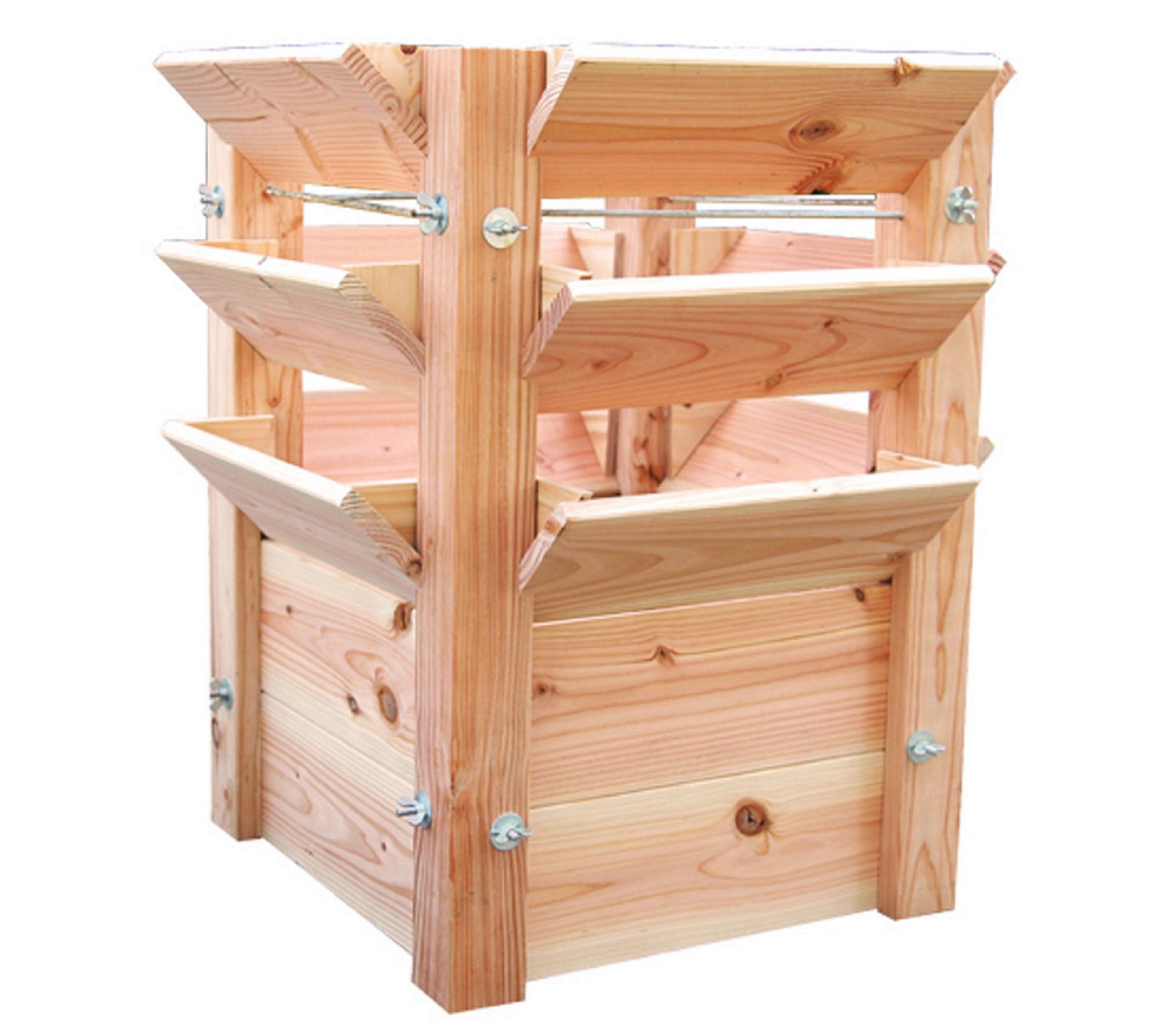 Hochbeet Echtholz Lärche 65x73x65 cm - Lärchefarben, Basics, Holz (65/73/65cm)