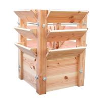 Hochbeet Echtholz Lärche 65x73x65 cm - Lärchefarben, Basics, Holz (65/73/65cm)