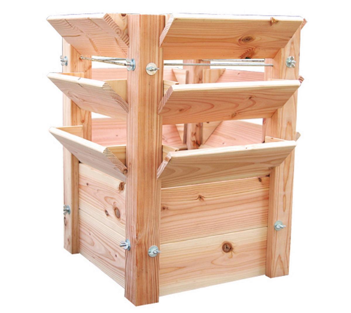 Hochbeet Echtholz Lärche 65x73x65 cm - Lärchefarben, Basics, Holz (65/73/65cm)