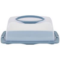 Kuchentransportbox Jasmina L/B/H: ca. 40/20/15 cm - Pastellblau/Transparent, MODERN, Kunststoff (40/20/15cm) - Luca Bessoni