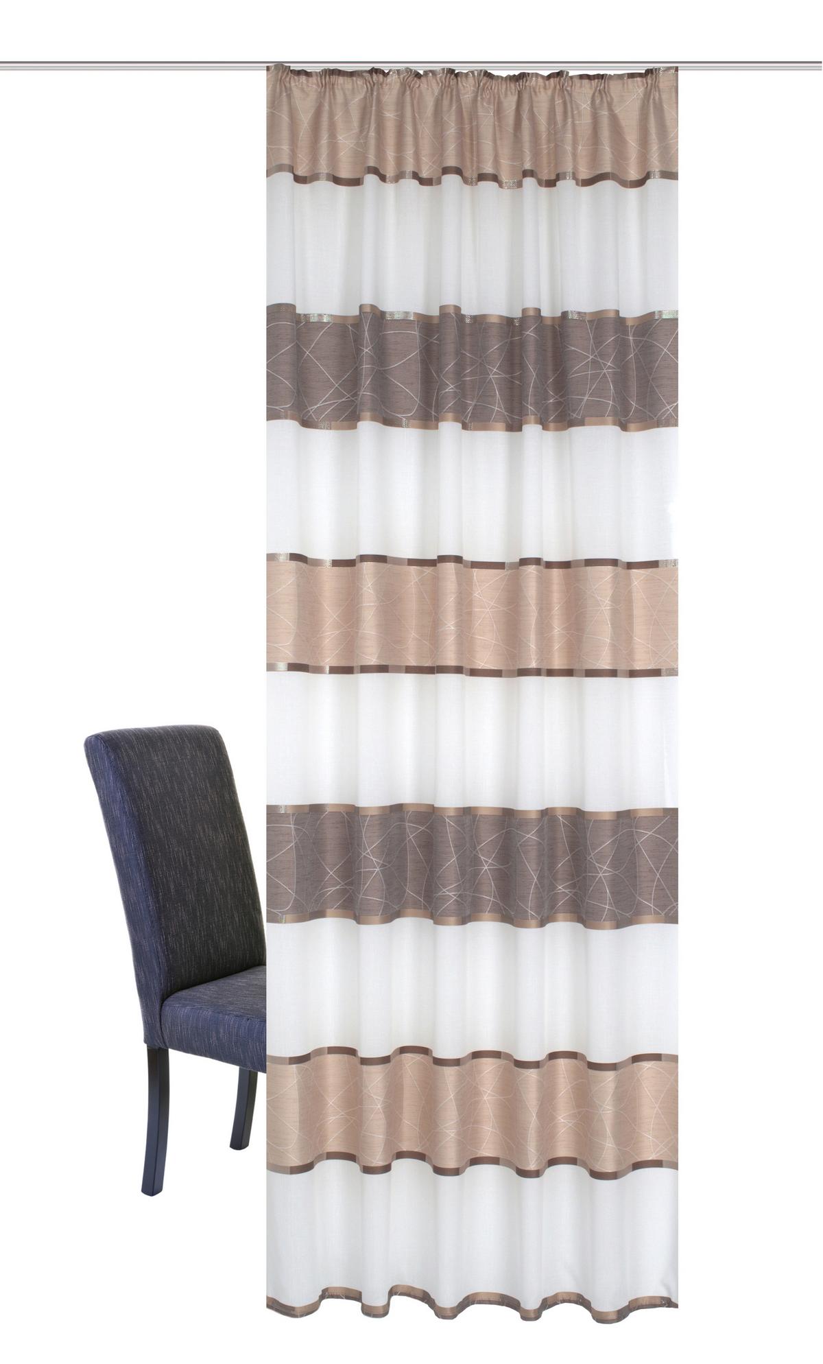 Fertigvorhang Walter - Cappuccino, Design, Textil (140/145cm) - Schmidt W. Gmbh