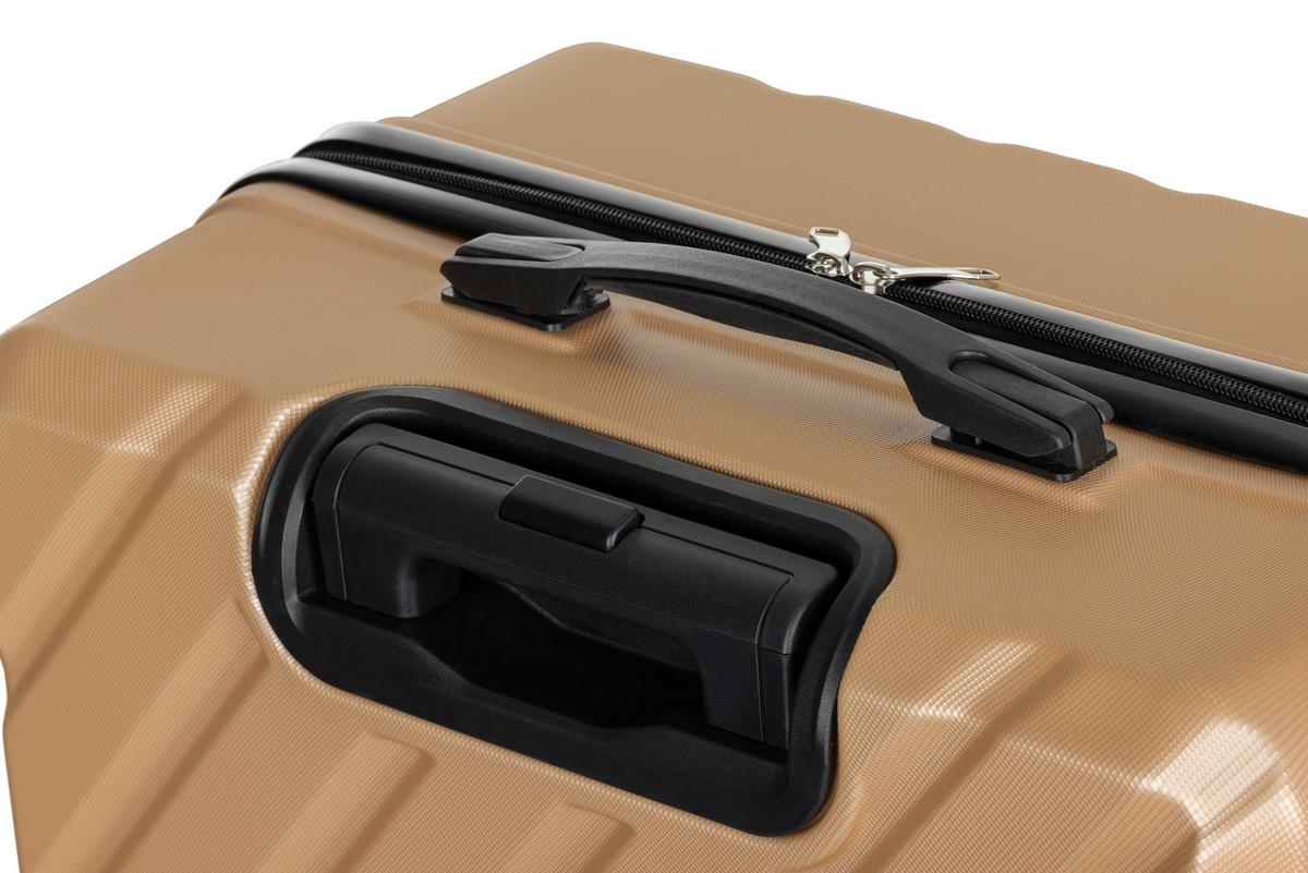 Reisekofferset Letizia - Roségold, KONVENTIONELL, Kunststoff/Textil - Ondega
