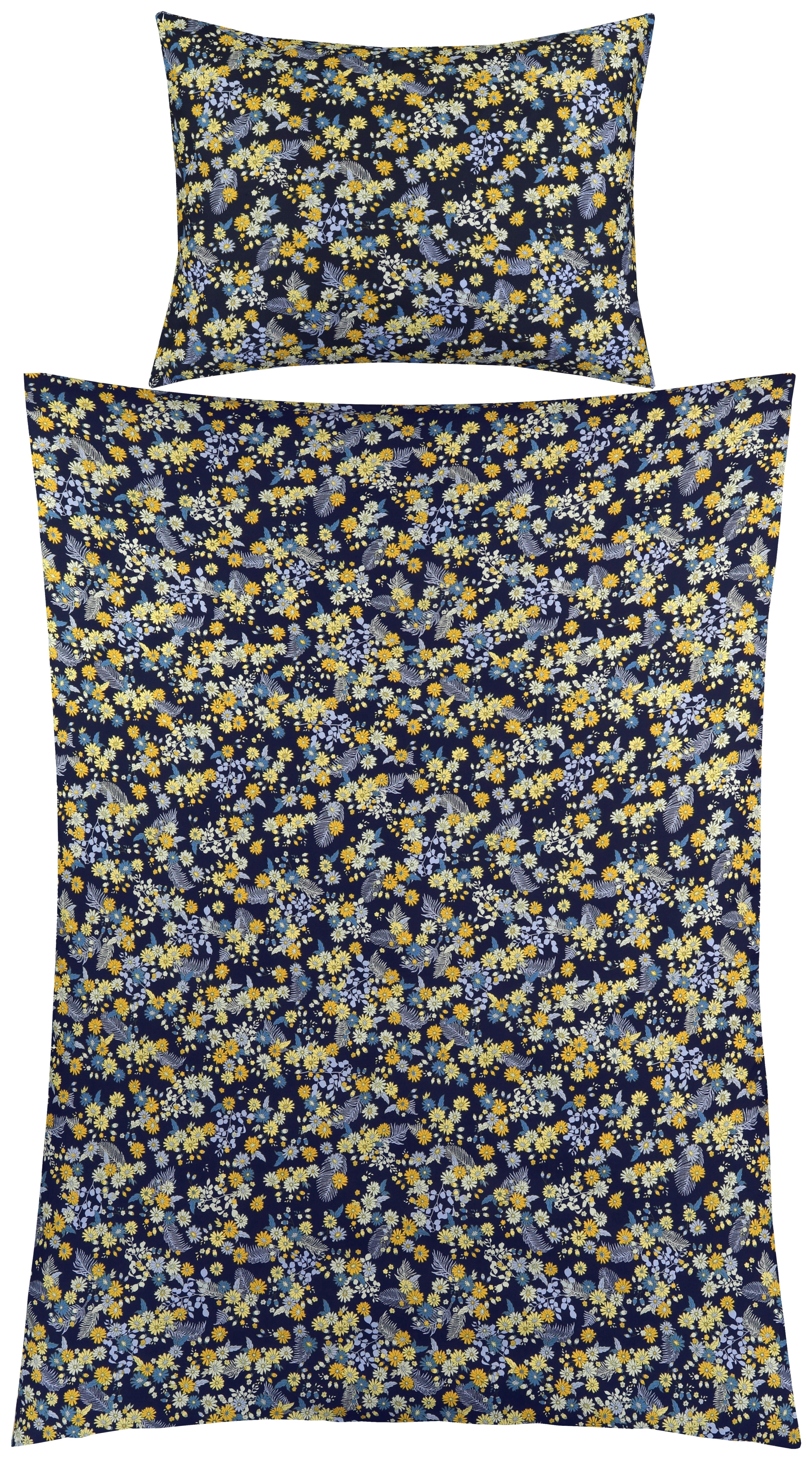 Bettwäsche Birgit - Gelb/Weiß, MODERN, Textil - Luca Bessoni