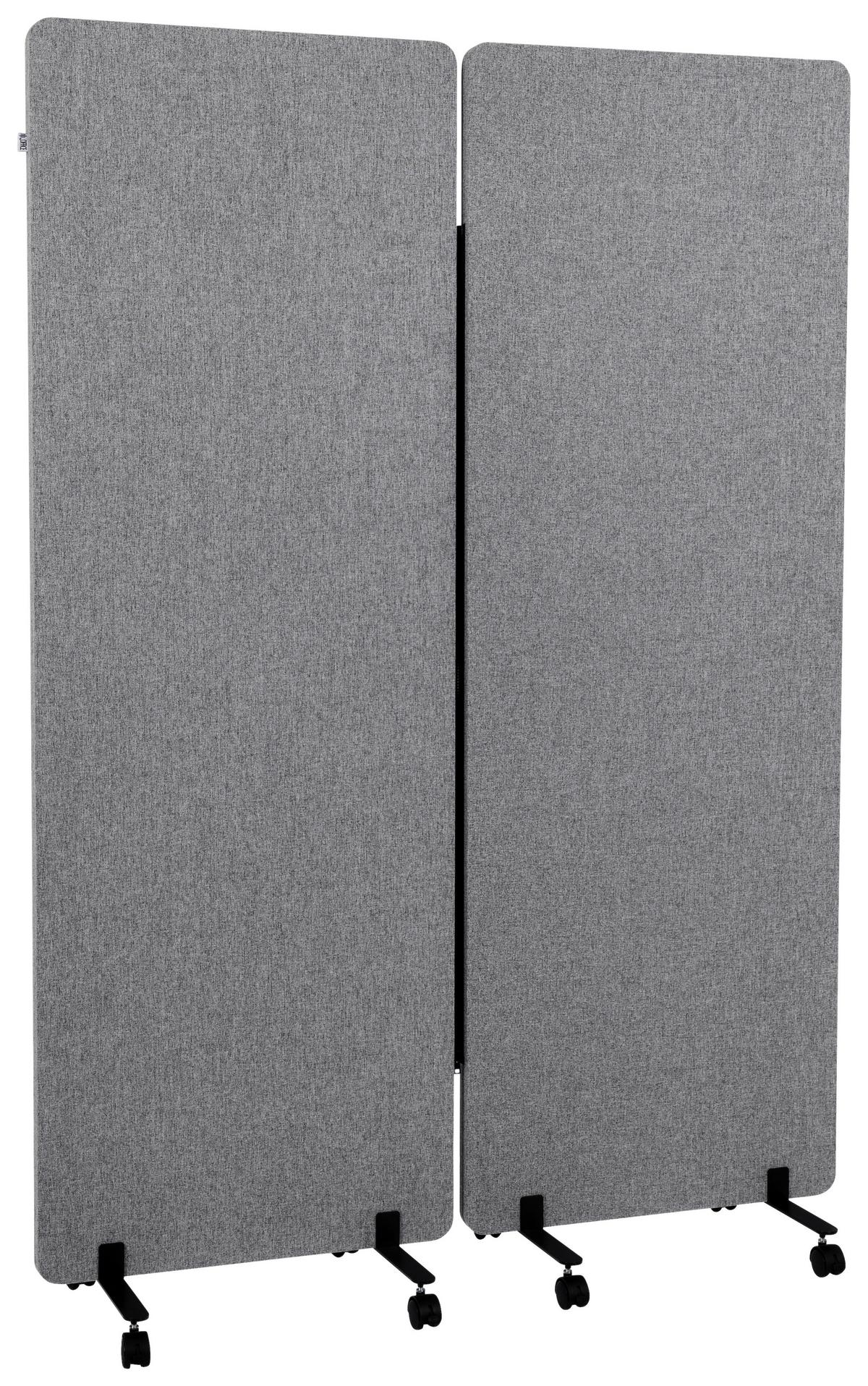 Trennwand Flexmiut - Dunkelgrau, Basics, Kunststoff/Textil (60/177/35cm) - MID.YOU