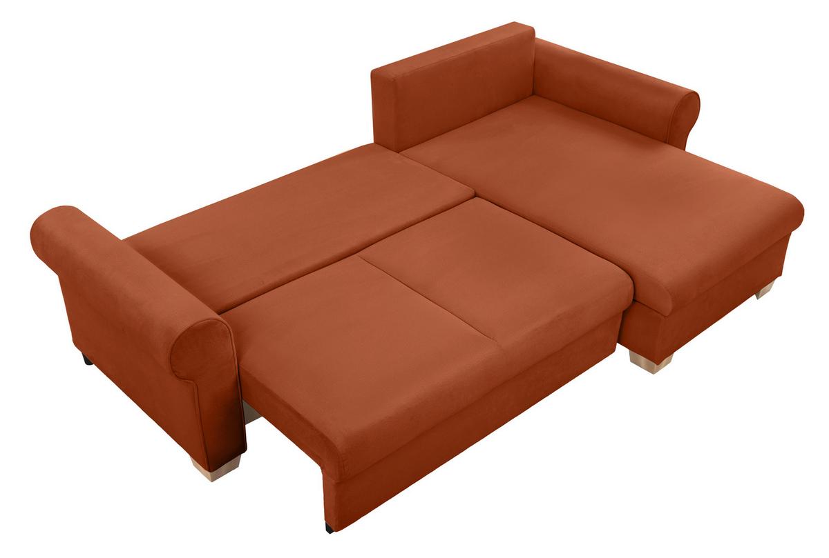 Ecksofa Arles Terracotta 39 S: 266x161 Cm - Buchefarben/Terracotta, Design, Textil (266/161cm) - MID.YOU